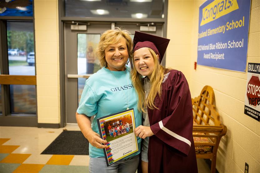 Students participate in a senior walk